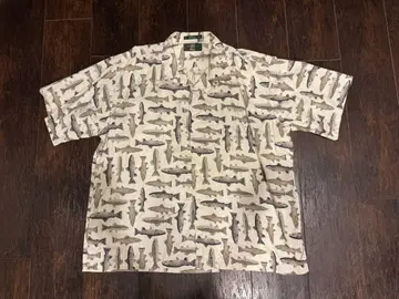 빈티지 ORVIS 오비스 피쉬 패턴 셔츠 MADE IN USA