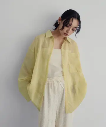 시어 스트라이프 셔츠