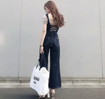 백 레이스업 와이드 살로펫 PT(블루)