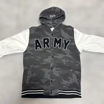 카모플라쥬 후드 부착 바시티 자켓 AR.MY