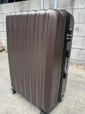 미사용 새상품 수트 케이스 캐리어 메탈릭 브라운 M 사이즈 경량 60L