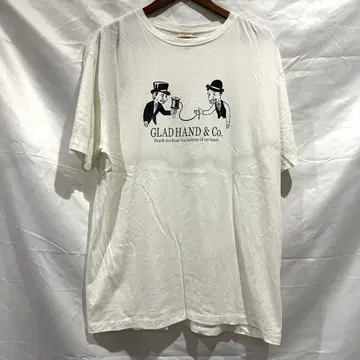 GLADHAND 글래드핸드 로고 티셔츠 남성용 XL 화이트