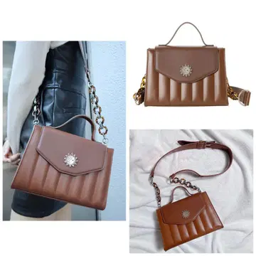 EVRIS 에브리리스 2WAY 퀼팅 BAG (브라운)