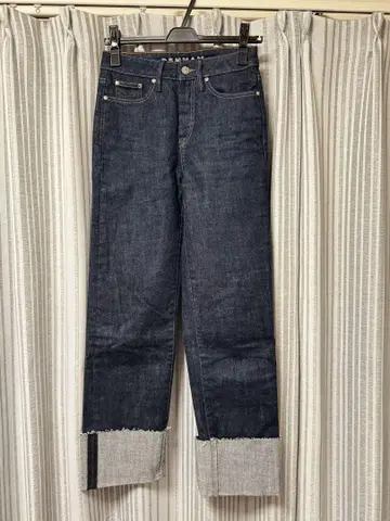 DENHAM 스트레이트 데님 다크 블루