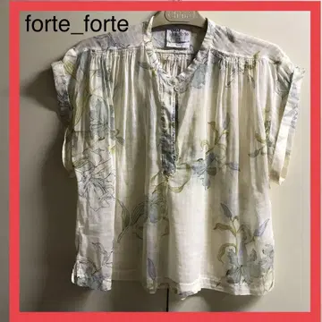 forte_forte 꽃무늬 반팔 프렌치 슬리브 블라우스 이탈리아제