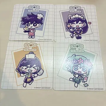 OMORI 콜라보 카페 혜택 코스터 4개 세트
