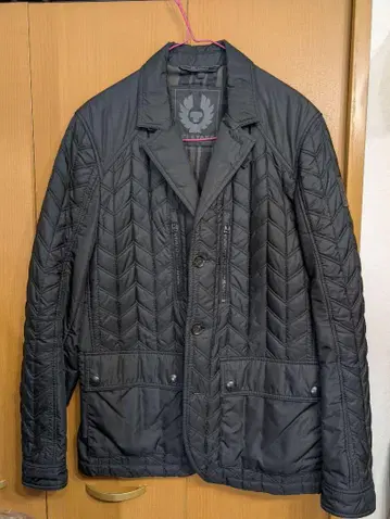 BELSTAFF 블랙 퀼팅 자켓
