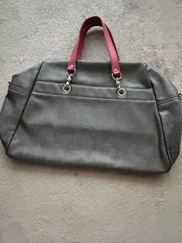 un jour un sac 그레이 빨간색 핸드백