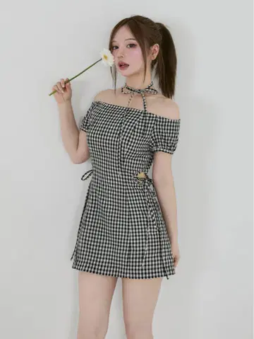베키 체크 미니 드레스 앤메리