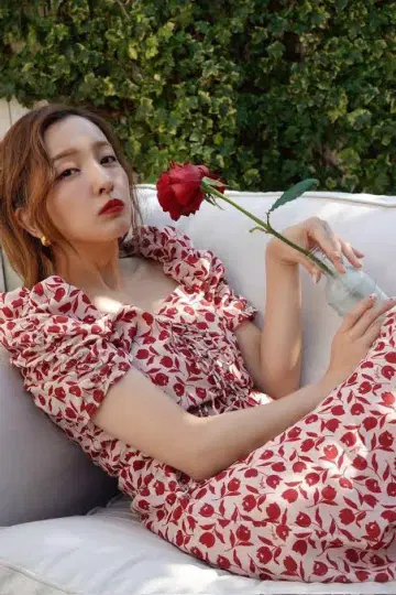 ROSYLUCE 튤립 스퀘어 넥 드레스 핑크 M