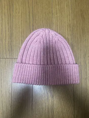 유니클로 핑크 니트 모자