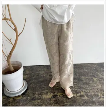 FLEN 오간자 플라워 슬랙스 팬츠 사이즈 S