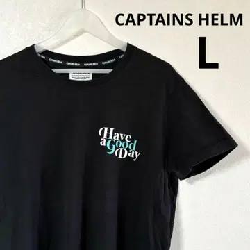 CAPTAINS HELM 캡틴스 헬름 티셔츠 메시지 블랙 L