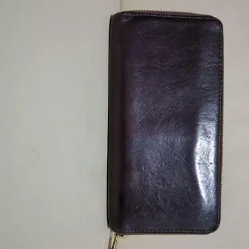 다크 브라운 가죽 접이식 지갑