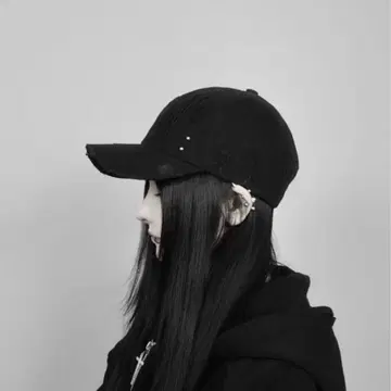 Dim More 로고 자수 데미지 캡