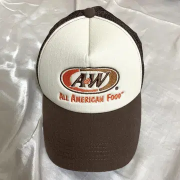 A&W 메쉬 로고 캡 브라운 정품 메쉬 캡