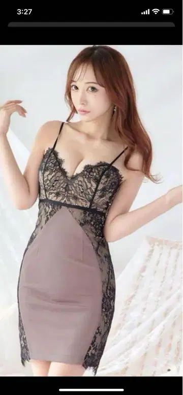 레이스 타이트 드레스 블랙