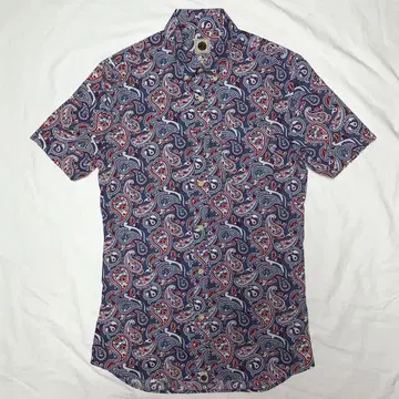 Pretty Green 프리티 그린 페이즐리 무늬 버튼 다운 셔츠