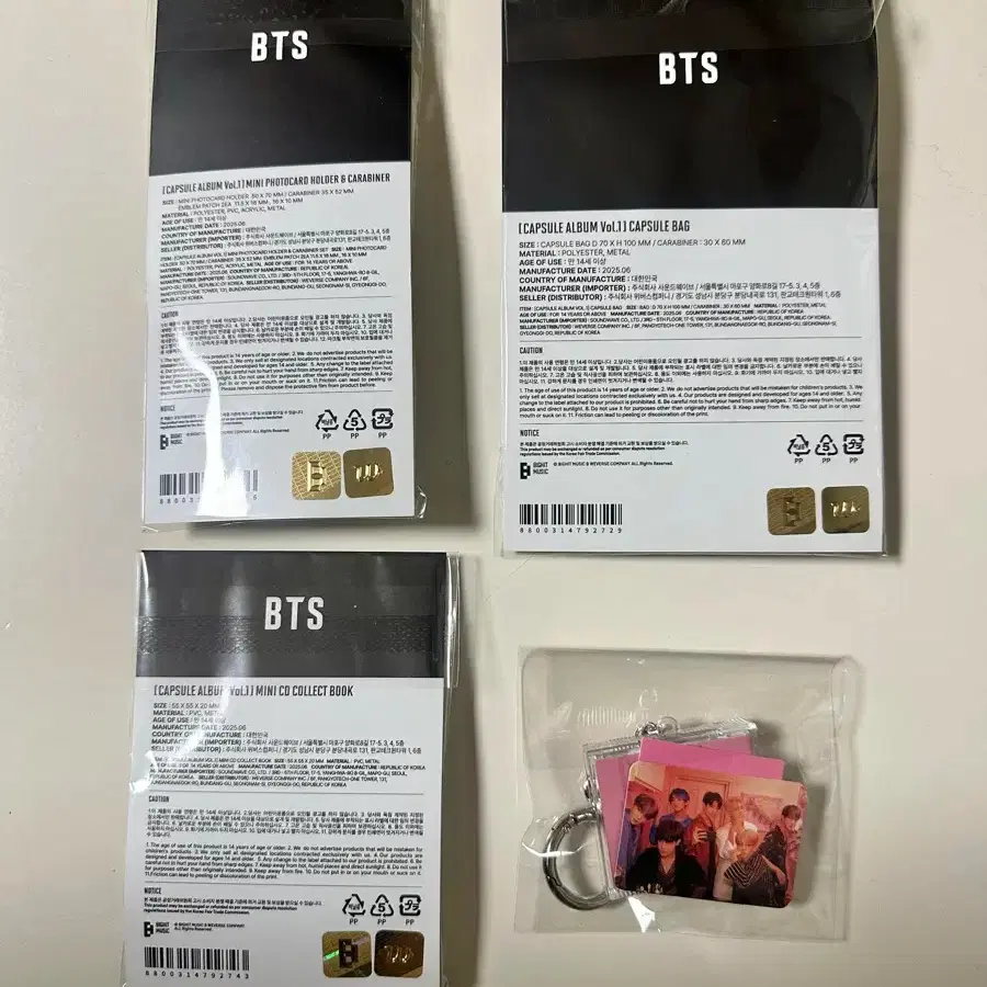 2025 BTS 페스타 캡슐머치 풀패키지3종+캡슐앨범 1종