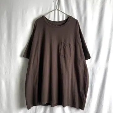 00s HB 빅 사이즈 포켓 T 4XL 브라운 무지 플레인
