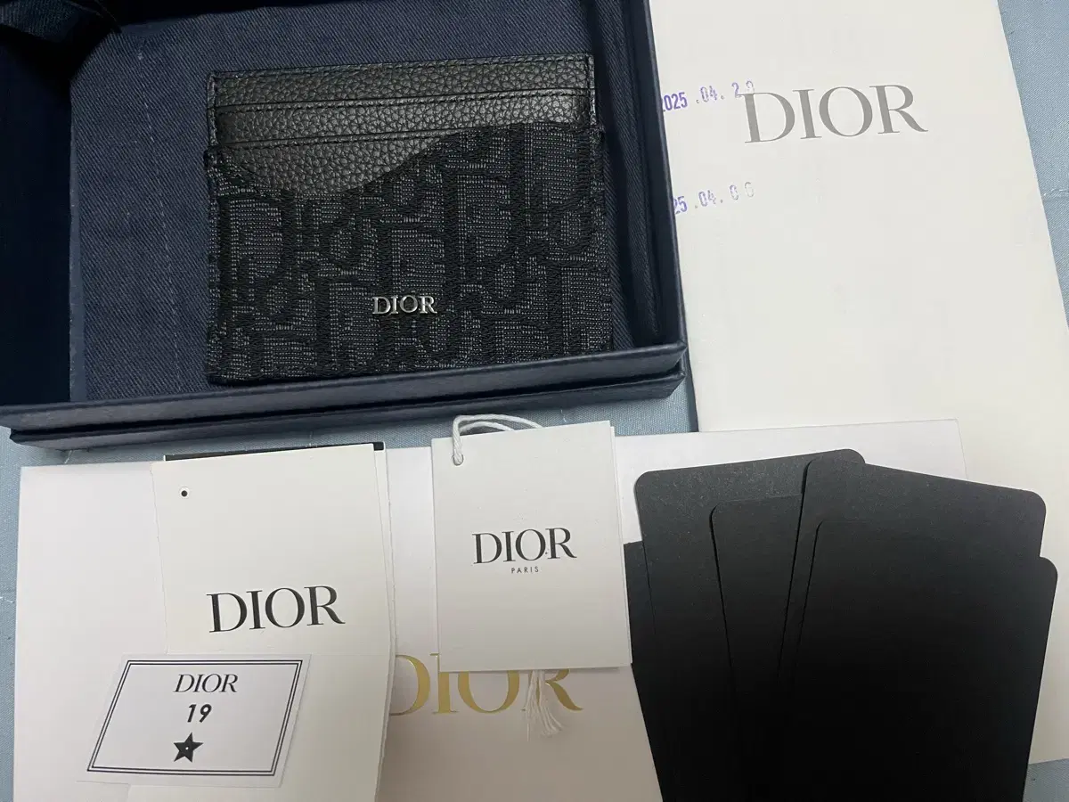 Dior Saddle Card Holder Black Oblique Jacquard