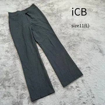 iCB 아이시비 팬츠 슬랙스 스트레이트 팬츠 그레이 L