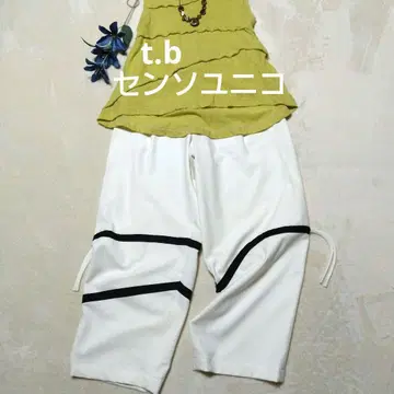 새상품 t.b 센소유니코 COOL 데님 팬츠 L 화이트