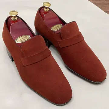 ROYAL 로얄 브라운 스웨이드 센터 엘라스틱 로퍼 가죽 신발