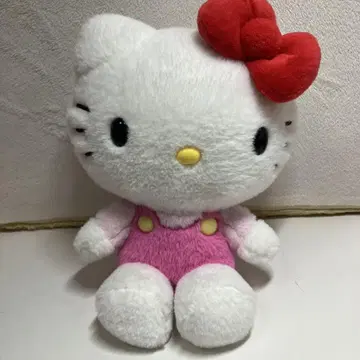 헬로키티 봉제 인형 빨간 리본 포함