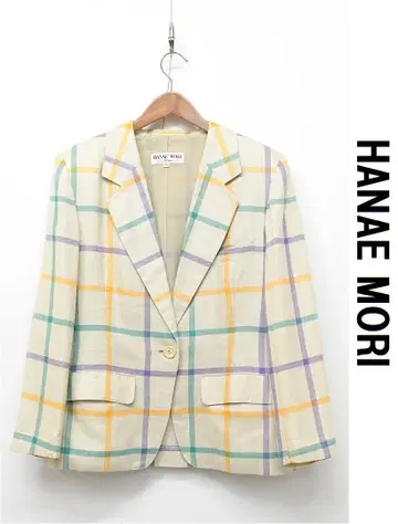 F461/HANAE MORI 테일러드 자켓 체크 11 베이지