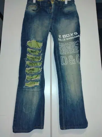 D&G 데미지 가공 블루 데님