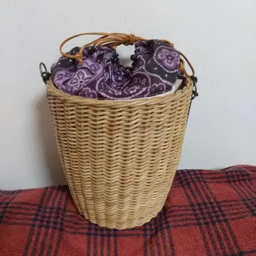 허브 팬 바스켓백 퍼플 내부 가방 포함