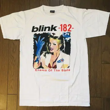 Blink 182 L 밴딩 티셔츠 락 티셔츠