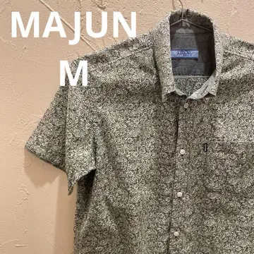MAJUN 마준 카리유시 의류 꽃무늬 반팔 셔츠 M
