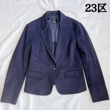 23구 테일러드 자켓 면 혼방 네이비 38 사이즈