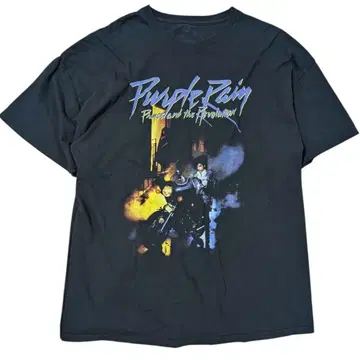 2XL! Prince Purple Rain 티셔츠 블랙 티셔츠
