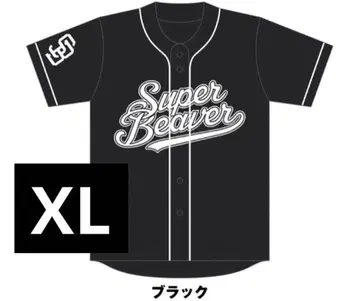 SUPER BEAVER 베이스볼 셔츠 블랙 XL 사이즈 유니폼