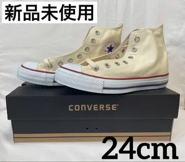 CONVERSE 컨버스 화이트 아이보리 하이컷 스니커즈 24cm