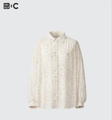 유니클로 C 프린트 시어 블라우스 2XL