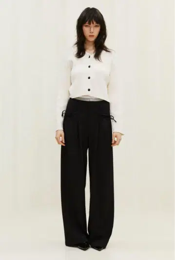 H&M 레이어드 허리 팬츠 38 리본