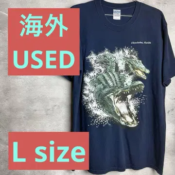 구제 의류 USED Okeechobee, Florida 악어 티셔츠
