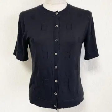 Paul Smith 폴스미스 실크 혼방 도트 반팔 가디건 M