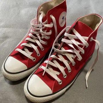 CONVERSE 하이컷 스니커즈 레드 25cm 6 1/2
