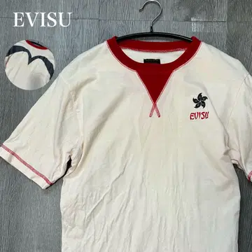 레어 EVISU 커스텀 메이드 카모메 프린트 티셔츠