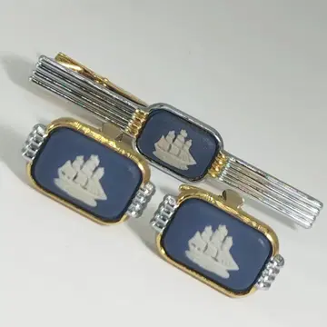 WEDGWOOD 웨지우드 넥타이핀 커프스 배