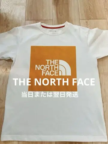 THE NORTH FACE 티셔츠 L 화이트/오렌지