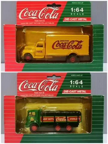 EDOCAR 1/64 코카콜라 사 공인 라이선스 제품 트랙 2대