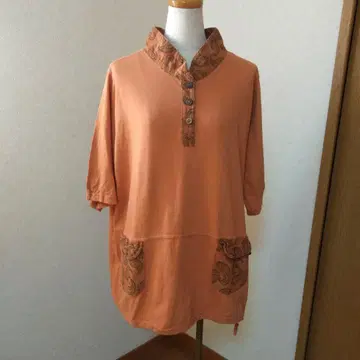 유민 튜닉 일본풍 패턴 튜닉 기모노 리메이크 코튼 튜닉