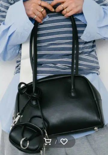 HANNE 파우치 콤비 롱 핸들 보스턴 백 미사용 새상품