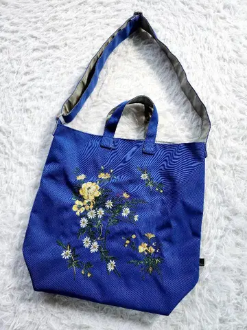 슈퍼 하카 글렌타 꽃무늬 자수 숄더백